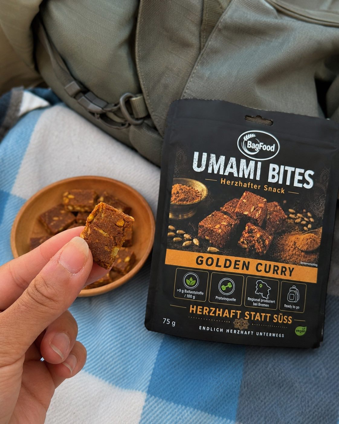BagFood Golden Curry beim Picknick